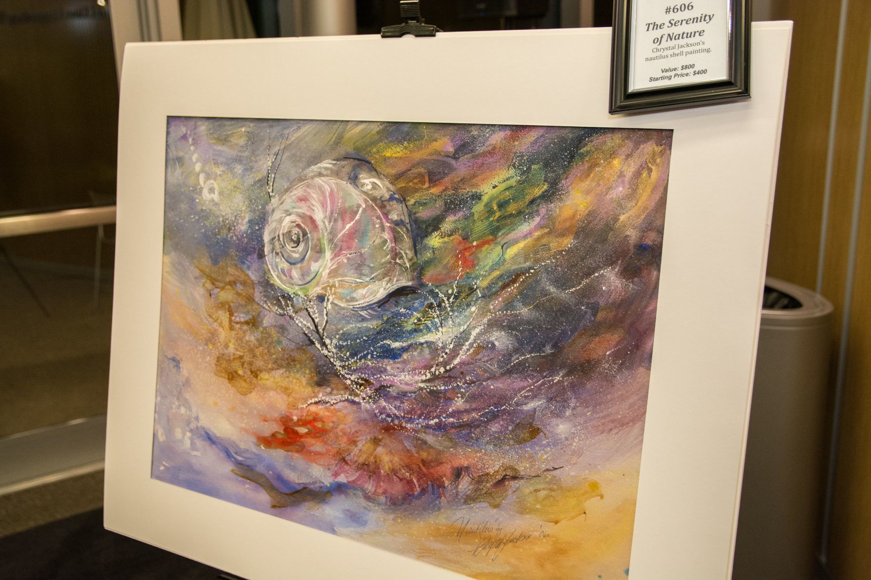 Auction item of an origianl painting at the event